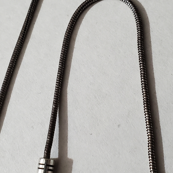 Brighton Mingle Scroll reversible necklace silver snake chain 18" - Picture 8 of 12